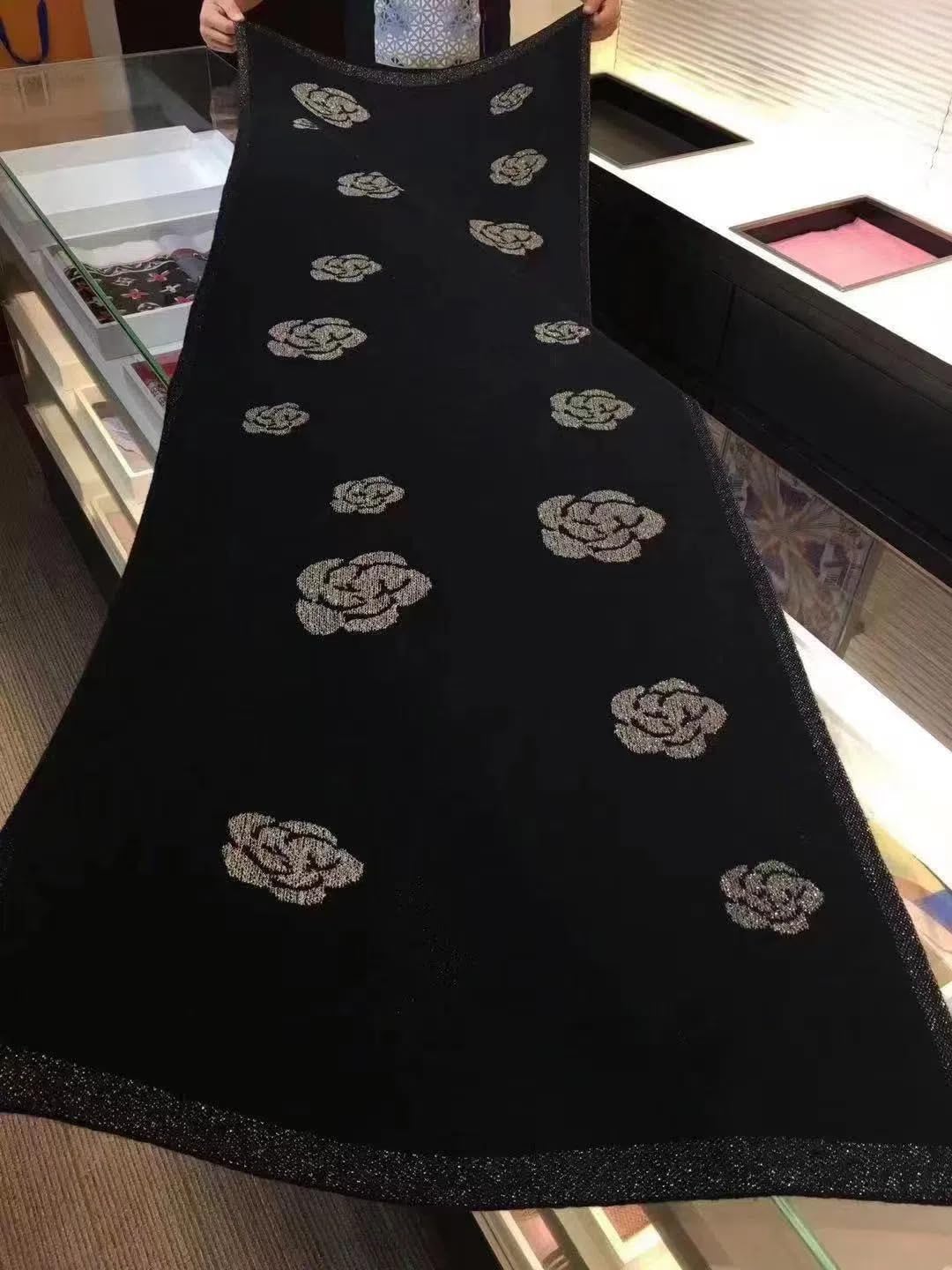 Scarf for Women (A-black, 70.87" x 25.6")