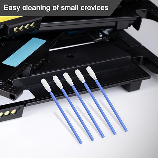 200 Pcs/Blue / 3.66 inch Foam Swab Cleaning Swab Foam Tips Sponge Stick for Inkjet Printer Print Head Camera Optical Lens Optical Equipment