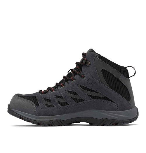 Columbia Mens Crestwood Mid Waterproof, Black/Charcoal, 14 Wide