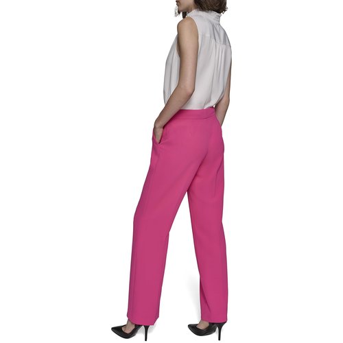 Karl Lagerfeld Paris Women's Wide Leg Suiting Pant, Fuschia, 10