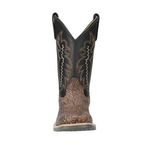 Kid's Presley Brown/Black Leather Western Boots