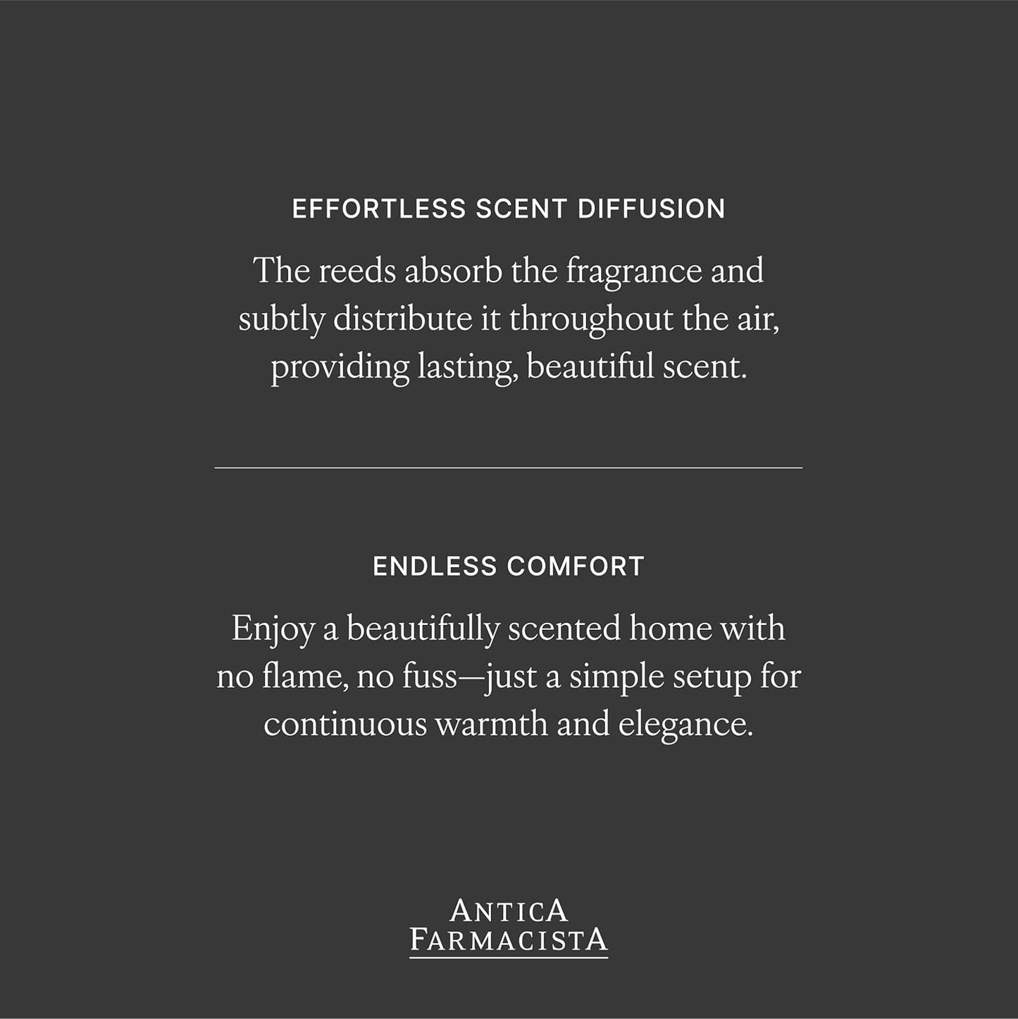 Antica Farmacista Home Ambiance Diffuser - Long-Lasting Reed Scent Diffuser - Luxury Room Freshener Gift - Warm White, 16.9 fl oz