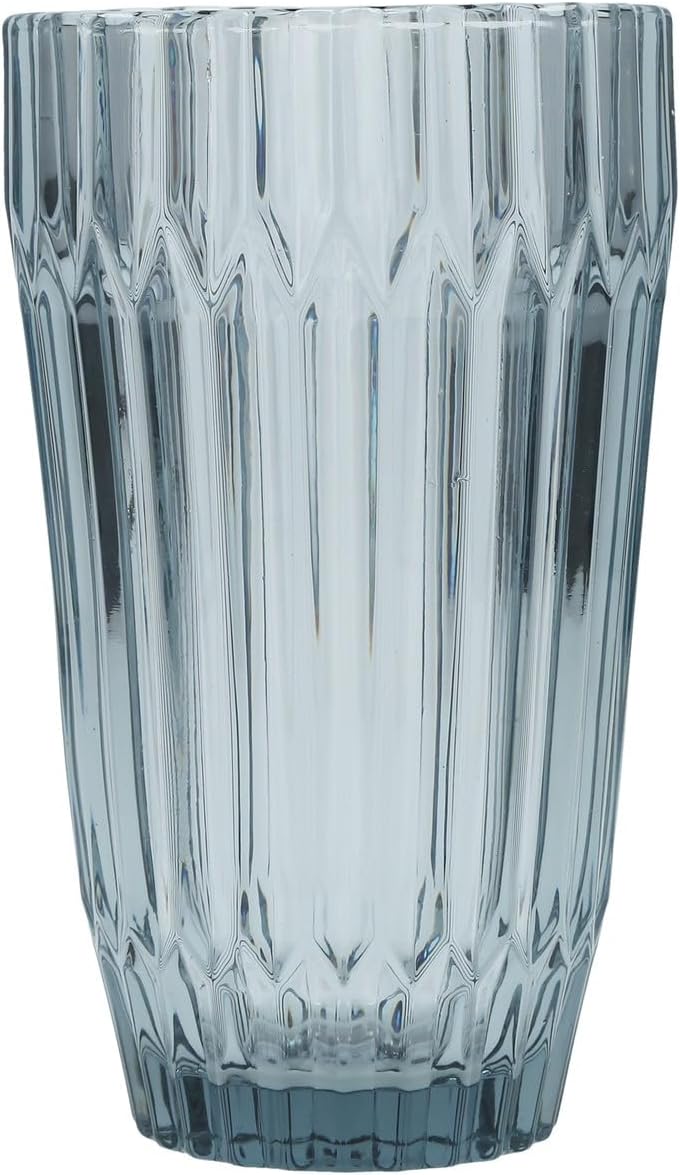 Fortessa Archie Glass Drinkware, Iced Beverage Glass (Set of 6), 15 Ounce, Dusk Gray