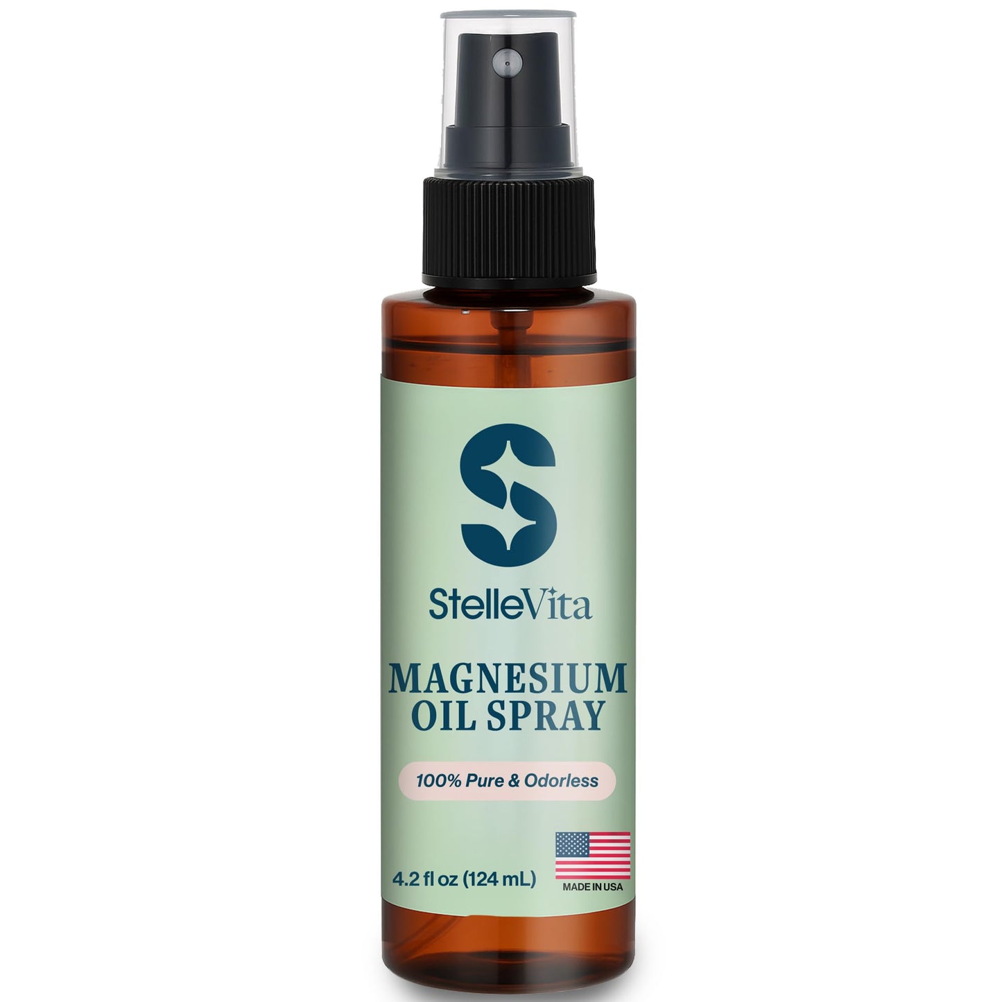 Pure Magnesium Oil Spray 4oz - Extra Strength Topical Magnesium Spray for Feet, Body & Skin Care - Sleep and Relaxation 100% Nat