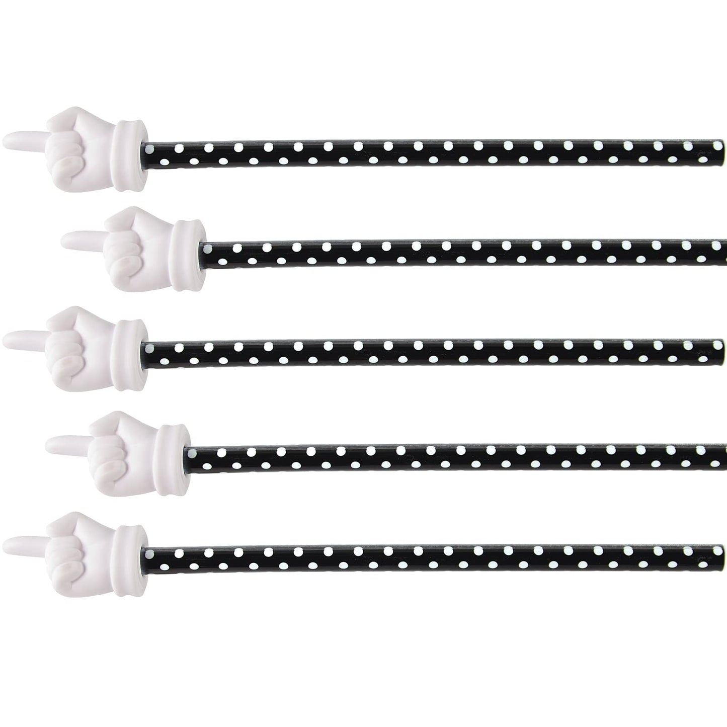 Teacher Created Resources Black Polka Dots Hand Pointer, Pack Of 5