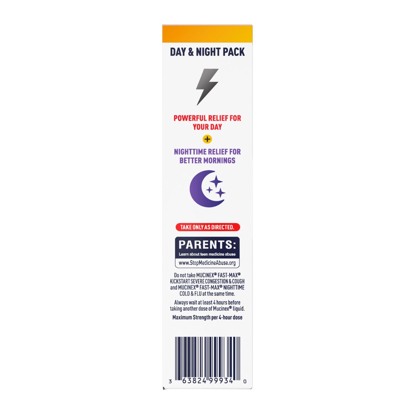 Mucinex Fast-Max Kickstart Severe Congestion & Cough & Nighttime Cold and Flu Medicine for Adults, Powerful Over-The-Counter Medication for Mutli-Symptom Relief, 2x6 Fl Oz