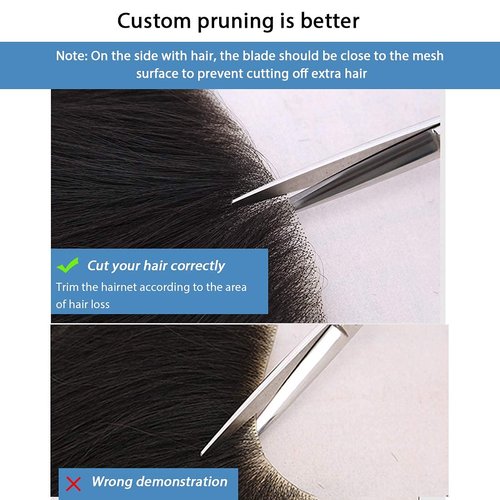Maweilar Frontal Hairpiece for Women, 0.78"x6.3", 6", Natural Black Hair Extension Hairline Loss Straight Tape in Human Hair Toppers Replacement Toupee (Natural Black, 0.78"x6.3", 6")