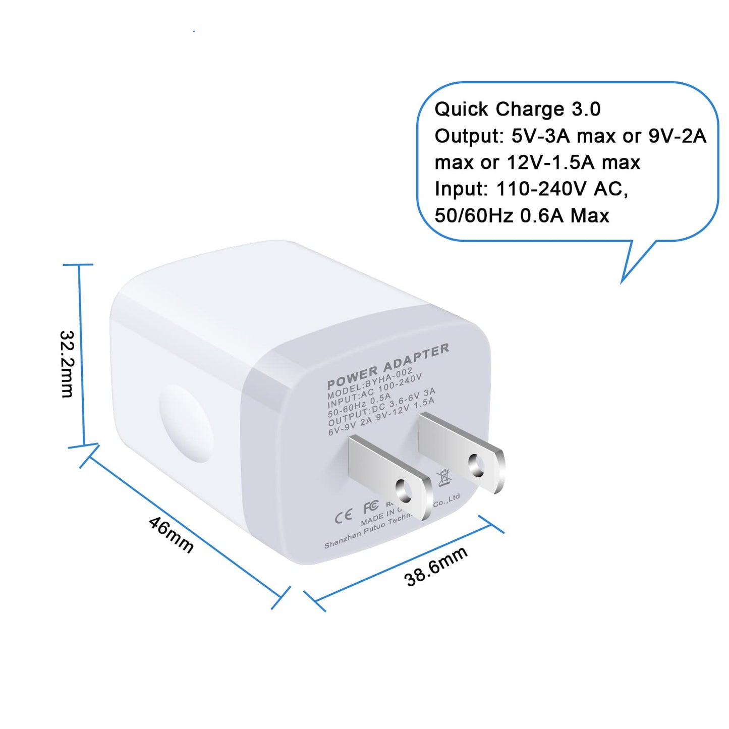 Orsunday Quick Charge 3.0 Fast Charger Compatible Lg Stylo 4/5/6, Lg G5 G6 G7 G8 V20 V30 V40 V50 Thinq, Samsung Galaxy S24 S23 S