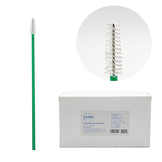 Cytology Brush Swabs, Sterile, Individually Wrapped Brush Swabs for Lab and Cosmetic Use [Box of 100]