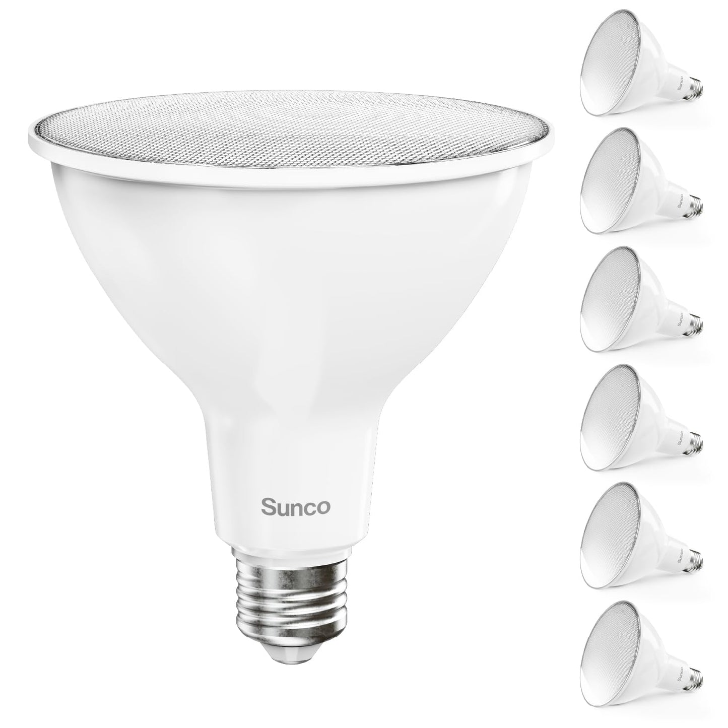 Sunco 6 Pack Outdoor Flood Light Bulb LED PAR38, Exterior Spotlight Bulbs, Weatherproof, 1050 LM, 13W (100W Equivalent), 5000K Daylight, Wet Rated, Dimmable, E26 Base UL