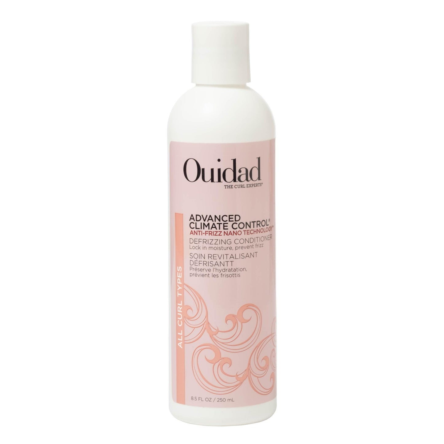 Ouidad 24/7 Frizz Fighting Trio, 8.5 fl oz Each, Advanced Climate Control Shampoo, Conditioner & Gel for Curly Hair, Anti Frizz,