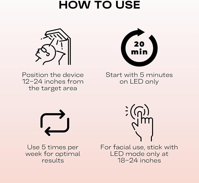 EMR-TEK Firefly Portable Red Light Therapy for Face & Body | Blend of Red (630nm 670nm) & Near-Infrared (830nm) Light | First-Ever Cordless COB Red Light Device | Flicker-Free, Travel Case Included
