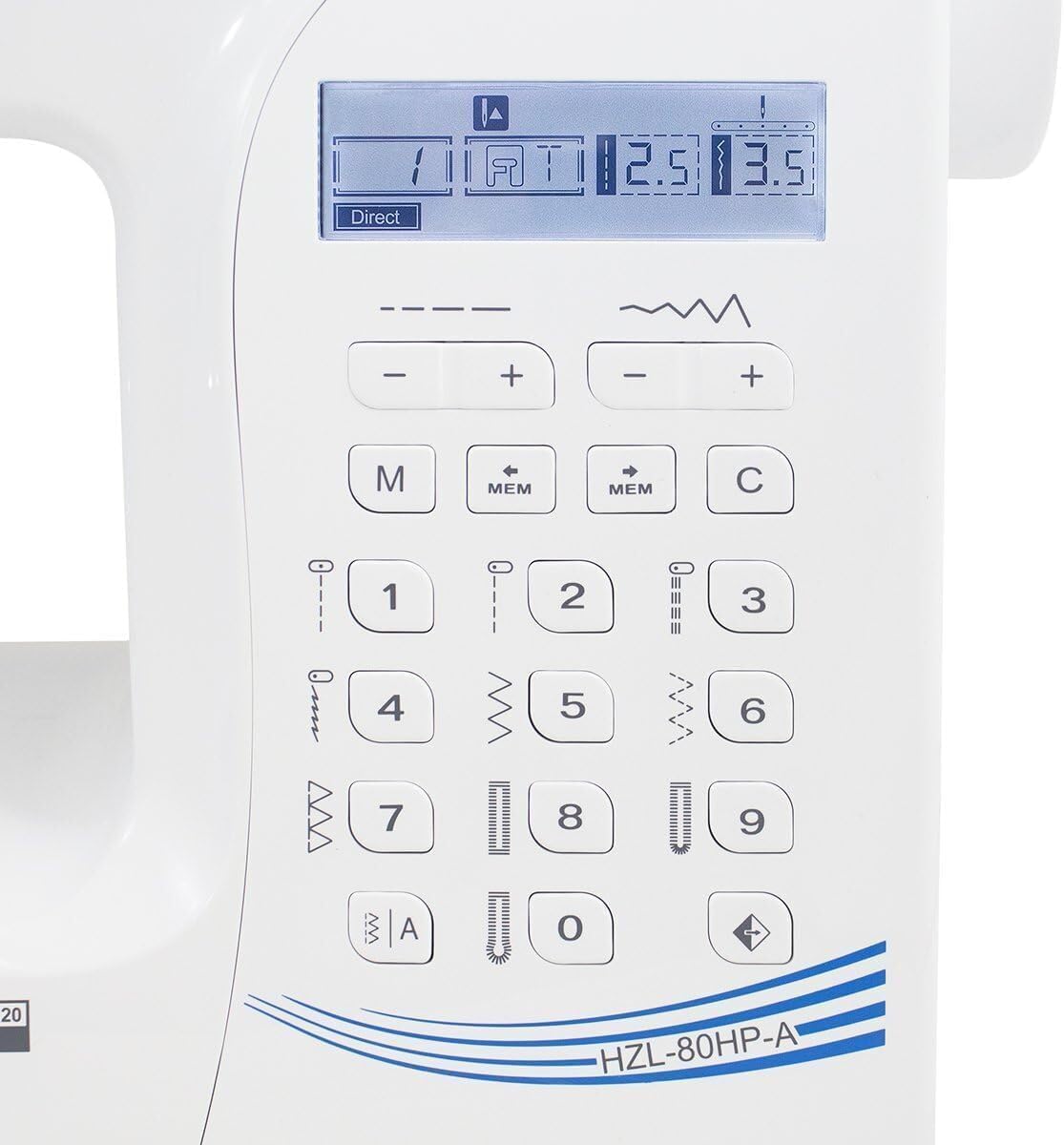Juki HZL-80HP Sewing Machine with Automatic Needle Threader and Automatic One Step Buttonholing, Comes with a Hard-Shell Carrying Case