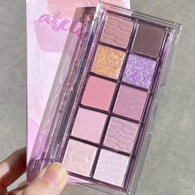 Go Ho 10 Colors Eyeshadow Palette,Matte&Glitter Eyeshadow Makeup,Long Lasting Blendable Shades,Naturing-Looking,Waterproof Cool Eye Shadow Palette,14 Midsummer Dream