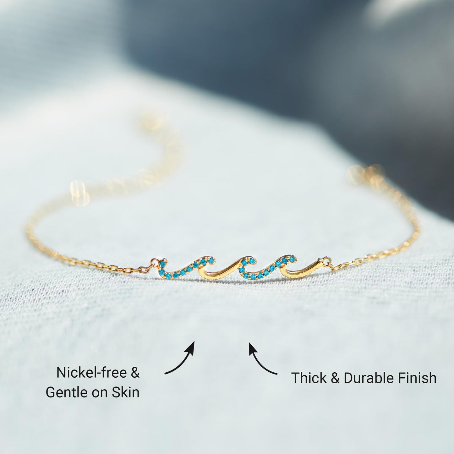 STORYJEWELLERY Sister Birthday Gifts, Sister Bracelet, Sisters Gifts, Big Sis Little Sis Bracelets, Jewelry for Sisters, Wave Bracelet