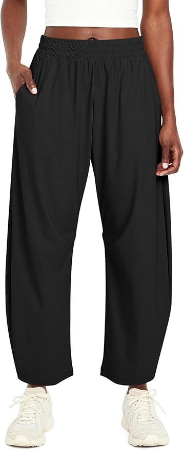 Ugerlov Womens Barrel Ankle Pants Quick Dry Lightweight Hiking Pants Wide Leg High Waisted Baggy Trousers with Pockets