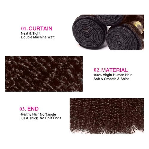 Condescension Human Hair Bundles 16 18 20 Inch Color 4 Jerry Curly Wave Human Hair Bundles Unprocessed Brazilian Virgin Hair for Black Women