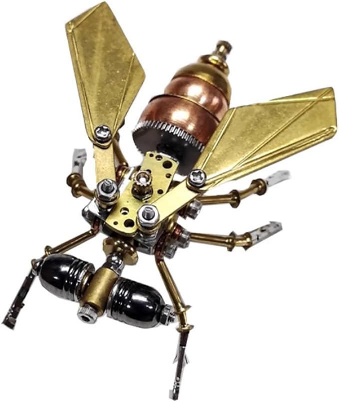 3D Metal Model Kits Puzzle for Adults, Steampunk Electric Mechanical, Assembly DIY Gift Craft Hobby for Men Christmas Decorations Insect Brass Puzzle (Fly)