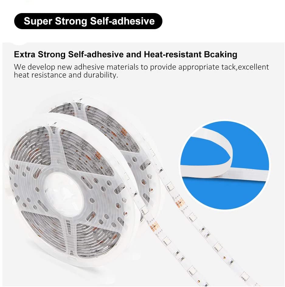 DAYBETTER Led Strip Lights Waterproof, 32.8ft(2 Rolls of 16.4ft) Led Tape Lights Color Changing 300 LEDs Light Strips Kit ...
