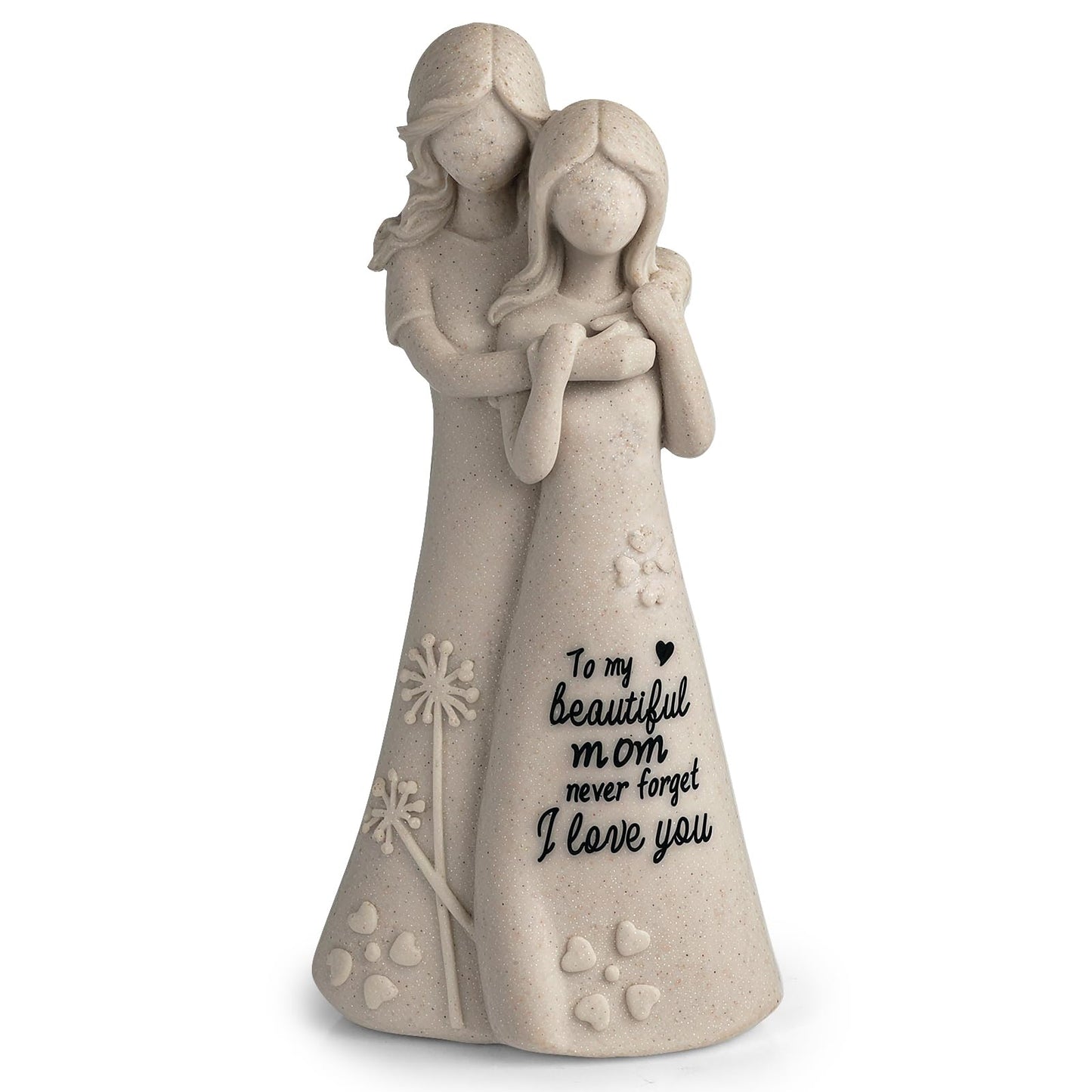 YTHISPF Mom Birthday Gifts from Daughter Mother in Law Gifts, Mothers Daughter 7.7" Figurines Statue (Resin, Sandstone)