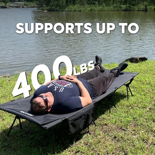 ICECO Camping Cot with Camping Blanket, Folding Cot for Camping, Portable Bed Sleeping Cot, Lightweight Backpacking Cot St...