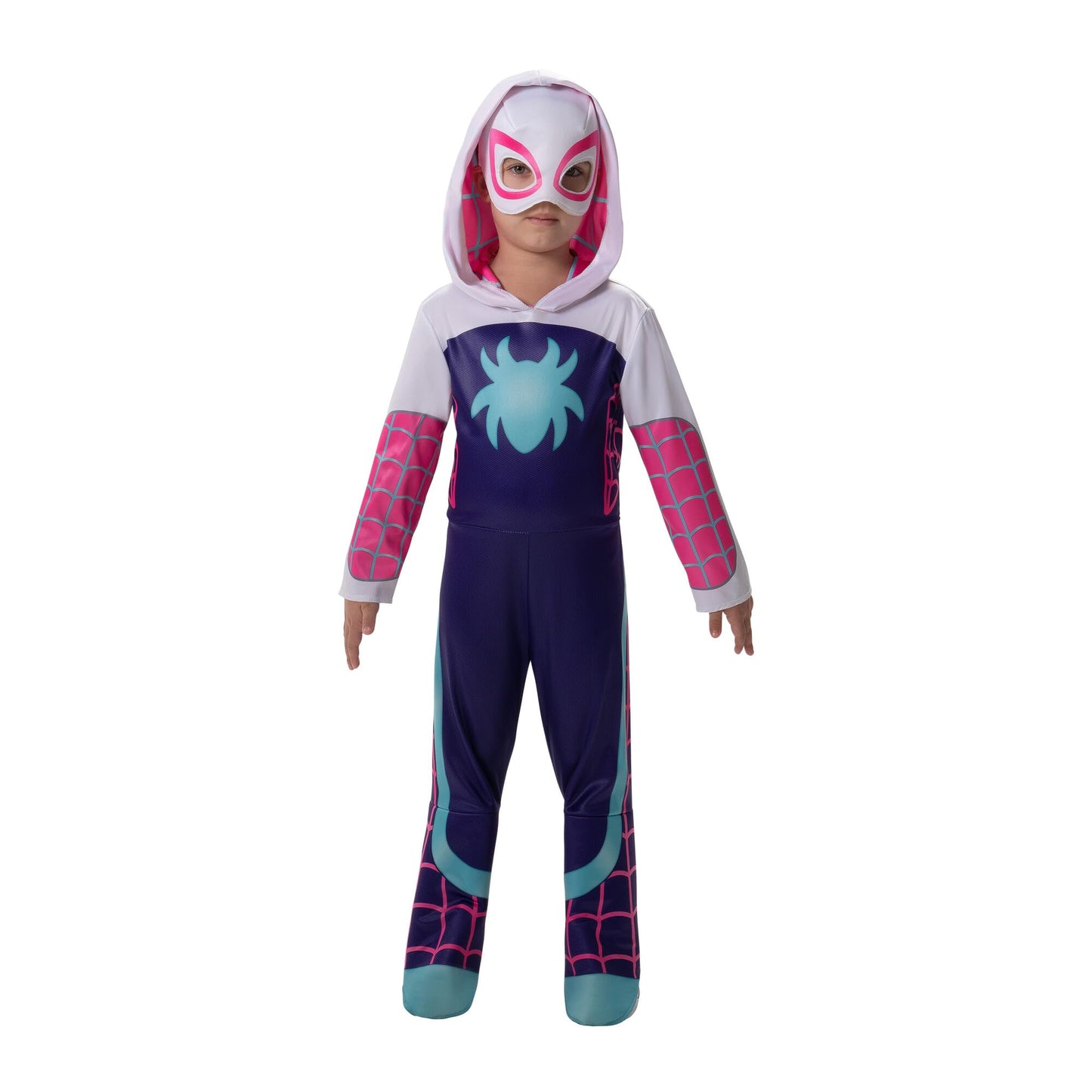 MARVEL Toddler Ghost Spider Costume, Girls Spider-Man and His Amazing Friends Gwen Stacy Kids Costume - Officially Licensed 3T/4T