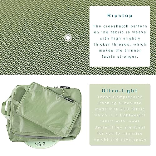 BAGAIL 6 Set Ultralight Compression Packing Cubes Packing Organizer for Travel Accessories Luggage Suitcase Backpack