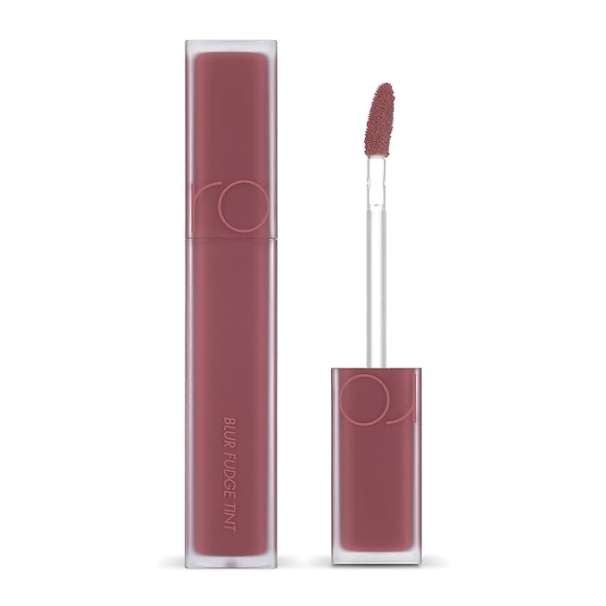 rom&nd Blur Fudge Lip Tint #02 Rosiental | Muted Rosy MLBB Velvet Matte Liquid Lipstick | Soft Blurring K-Beauty Formula, Long-Lasting & Non-Drying