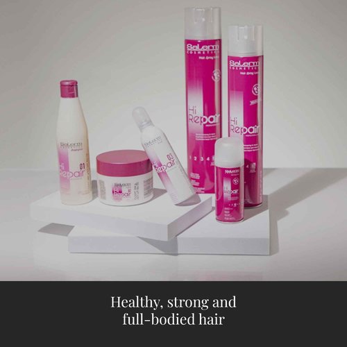 SALERM - Damaged Hair Repair Treatment - Hi Repair Pack with Shampoo 250 ml + Mask 250 ml + Finish 100 ml - Deep Hydration for Damaged Hair - Revitalizes and Rejuvenates - Immediate Effect