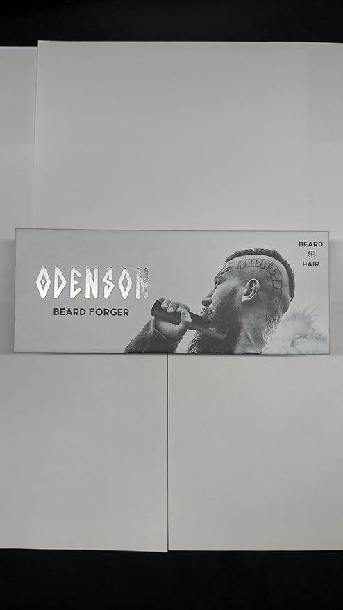 Odenson Beard Forger - Ultimate Tool, Cordless Heated Brush and Straightener for Beard and Hair, Heated Comb for Beard Styling and Care