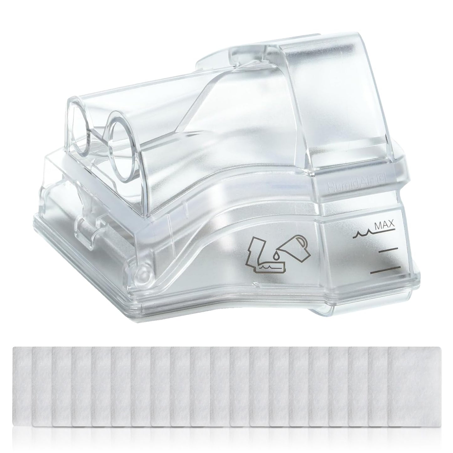 ZURNMED® Humidifier Water Chamber for AirSense 10 & AirCurve 10 (S10 Series Only) – Leak-Free BPA-Free Tank with 20 Replacement Filters – FSA/HSA Eligible