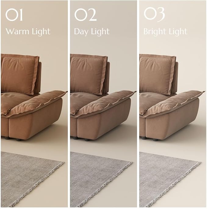 POVISON Oversized Modular Sectional Sailboat Sofa for Living Room with Adjustable Backrest Sectional Couches Large Deep Sofa Set 3 Seats Big with Ottoman Comfy Cloud Couch for House Office