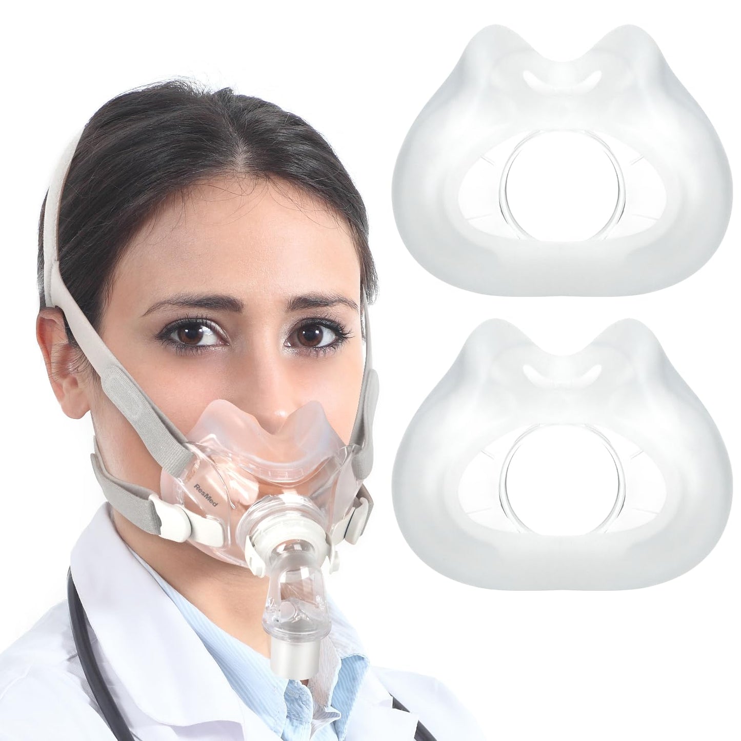 AirFit F30 Replacement Mask Cushion Medium - 2 Packs Optimized Comfort & Secure Seal Cushions Compatible with Original Frame, Masks Accessories Replacement Supplies(M)