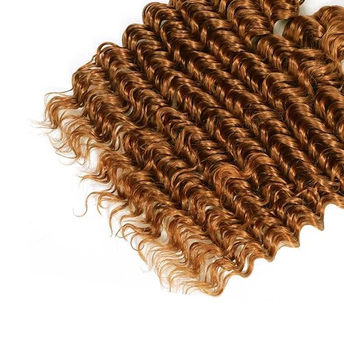 Condescension Human Hair Bundles 20 22 24 Inch Blonde Light Brown Deep Wave Bundles Human Hair Unprocessed Brazilian Virgin Quick Weave Hair for Black Women