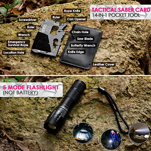 Emergency Survival Kit and First Aid Kit, Self Defense Kit Safety Kit, Survival Gear and Equipment with Tactical Molle Pou...