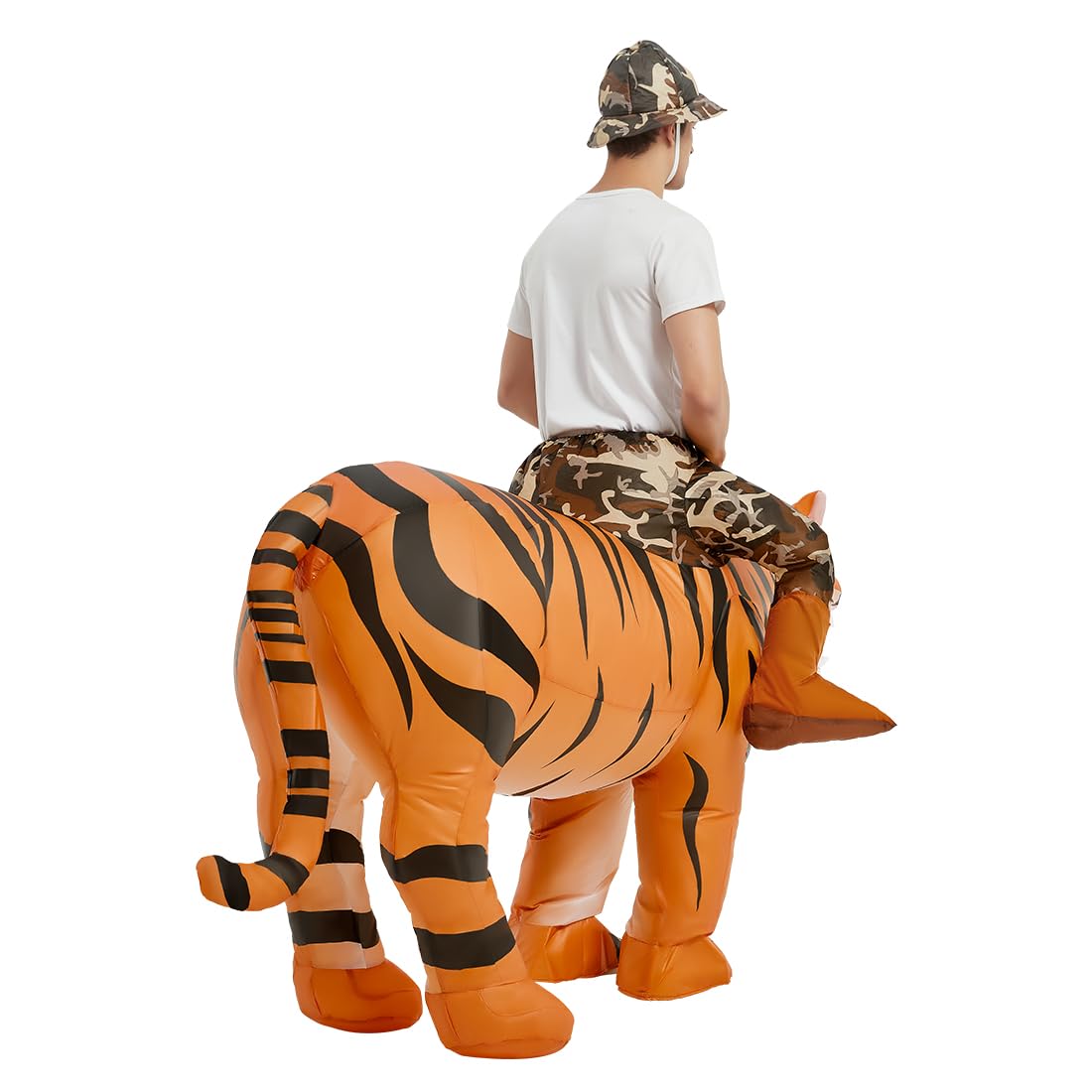GOOSH Inflatable Tiger Costume for Adult Halloween Costume Women Man Funny Blow up Costume for Halloween Party Cosplay