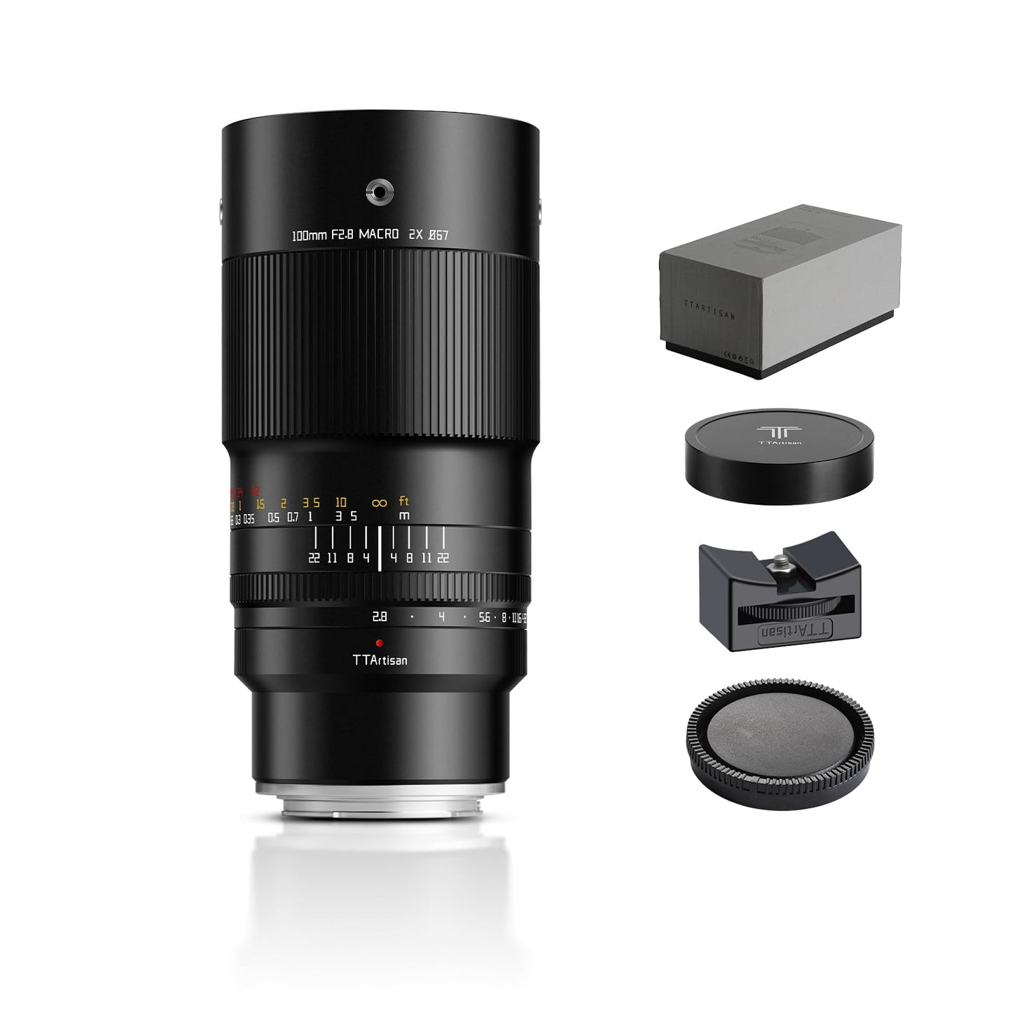 TTArtisan 100mm F2.8 2X Macro, Full Frame Lens 2X Magnification for E-Mount Mirrorless Cameras A7IV A7RIV A7RV A7SIII A7C A9II A1 A6400 A6600 NEX-7 NEX-5T NEX-5R NEX-5N NEX-3N