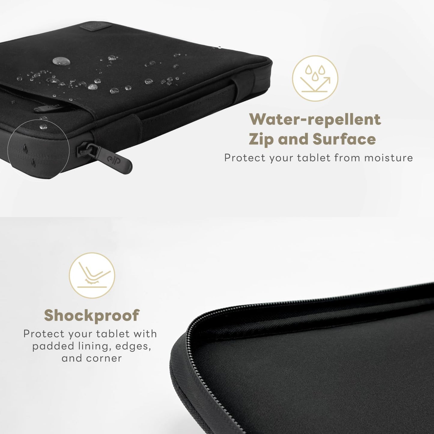 Eip 8-11 Inch Waterproof Slim Tablet Carring Case With Handle Sleeve Bag For Ipad Pro 11 Inch/Ipad 7/8/9 10.2 Inch/Ipad Air 5,4