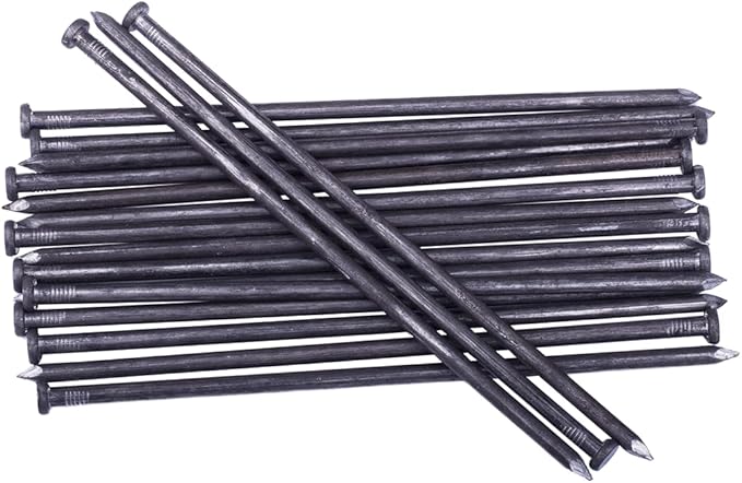 Metal Landscape Edging Anchoring Spikes, 100PCS 10 Inch Landscape Paver Edging Anchoring Spikes for Artificial Turf, Weed Barrier, Tent Spikes, Camping (100)