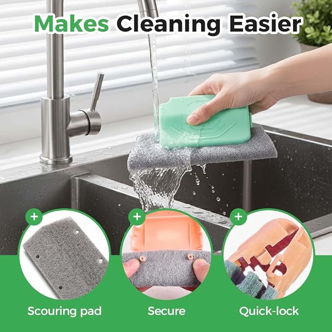 Magic Window Track Cleaner, 2026 New Window Groove Cleaning Brush Tools Set, Sliding Door Track Cleaner, Hand-held Window Track Cleaner Brushes Tools for Window lides Gaps (2, Pink+Grey)