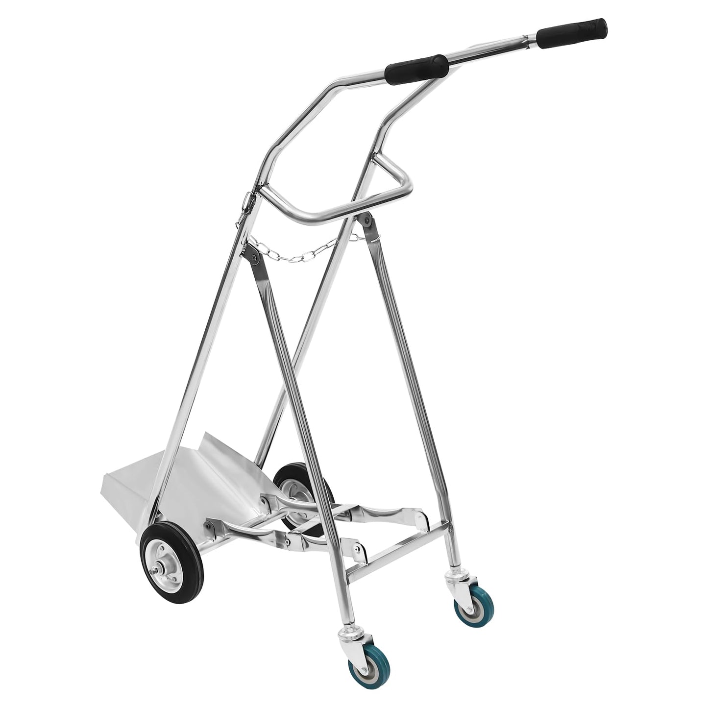 LyeXD Oxygen Tank Cart Dolly with Handles, Stainless Steel Gas Cylinder Cart Trolley Truck with Wheels, Multi Function Handcart for Hospitals, Clinics