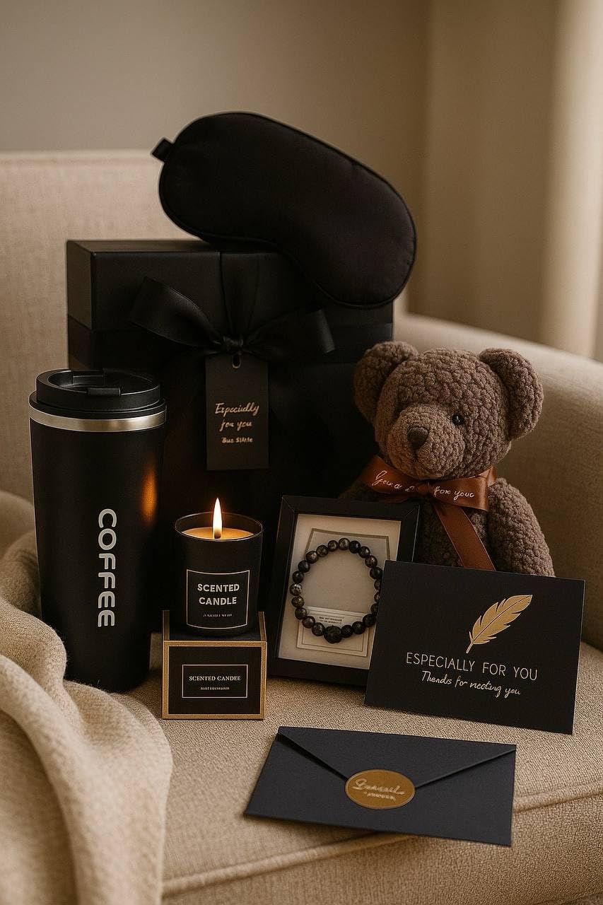 KRAMARE Birthday Gift for Him – Luxury 7-Piece Men’s Gift Box – Perfect for Husband, Boyfriend, Dad – Christmas, Valentine’s Day, Anniversary, Father’s Day, Thank You – Ready to Give