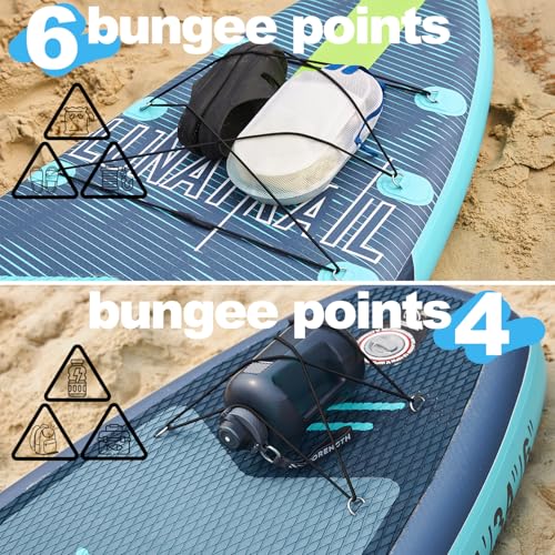 【11'×34"】 Extra Long/Extra Wide Premium Inflatable Stand Up Paddle Board (SUP) – Portable & Lightweight for Yoga, Surfing,...