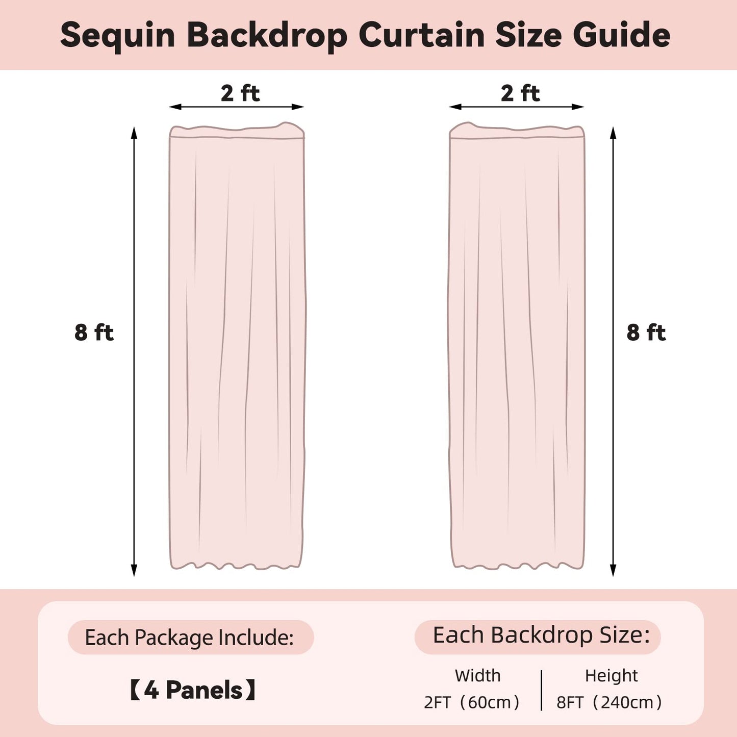 Sugargirl Navy Blue Sequin Backdrop Curtain 4 Panels 2FTx8FT Glitter Navy Blue Background Drapes Sparkle Photography Backdrop for Party Wedding Birthday Wall Decoration