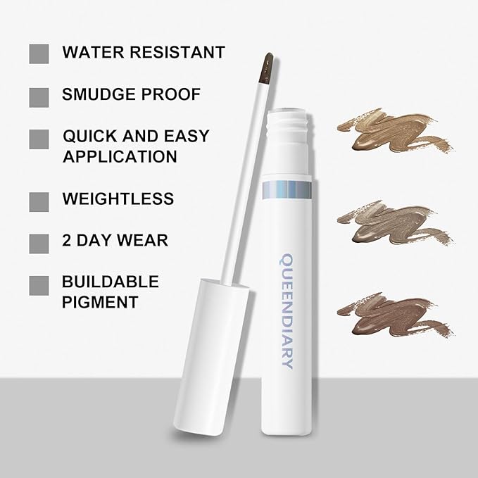 QueenDiary Eyebrow Stain Long Lasting Eyebrow Makeup Smudge-proof Eyebrow Gel Waterproof Transfer-proof Vegan Cruelty-free Eyebrow Gel (Auburn)