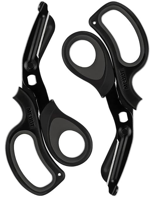 MEUUT 2 Pack Medical Scissors Trauma Shears for Left and Right Hand -Patented Bandage Scissors All Purpose with Non-Stick ...