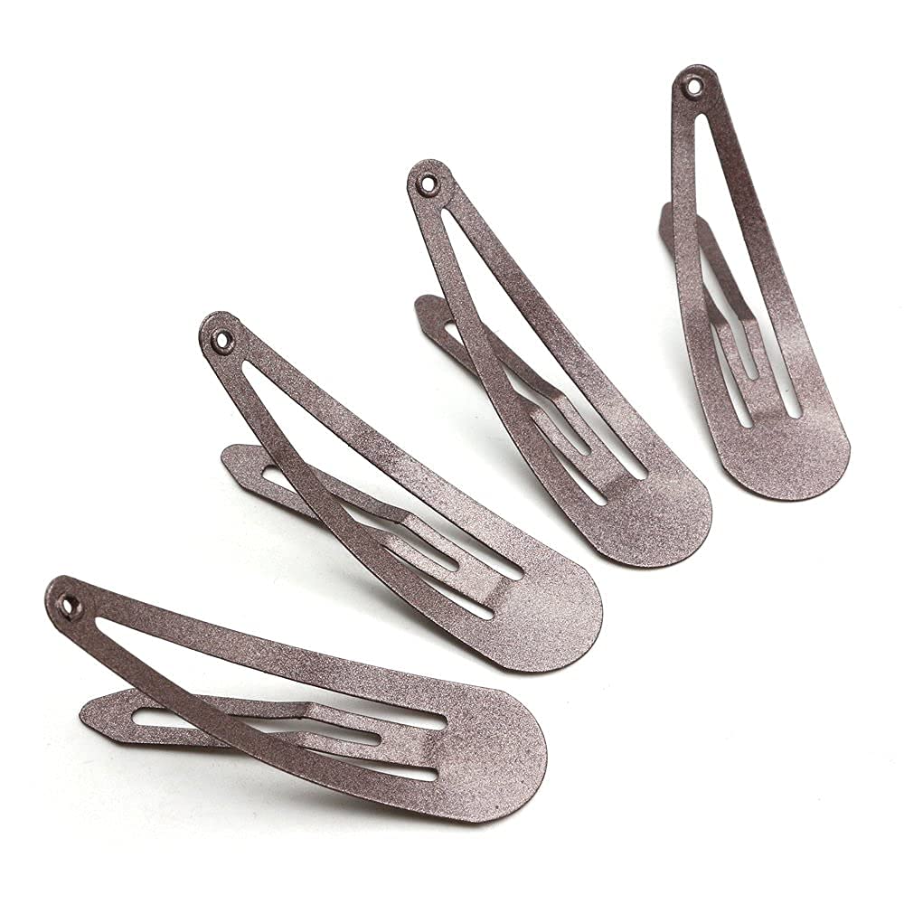 Dofash 5CM/2IN Brown Metal Snap,Hair Clips for Hair, Mini Hair Grips, Hair Accessories for Women 12 Count