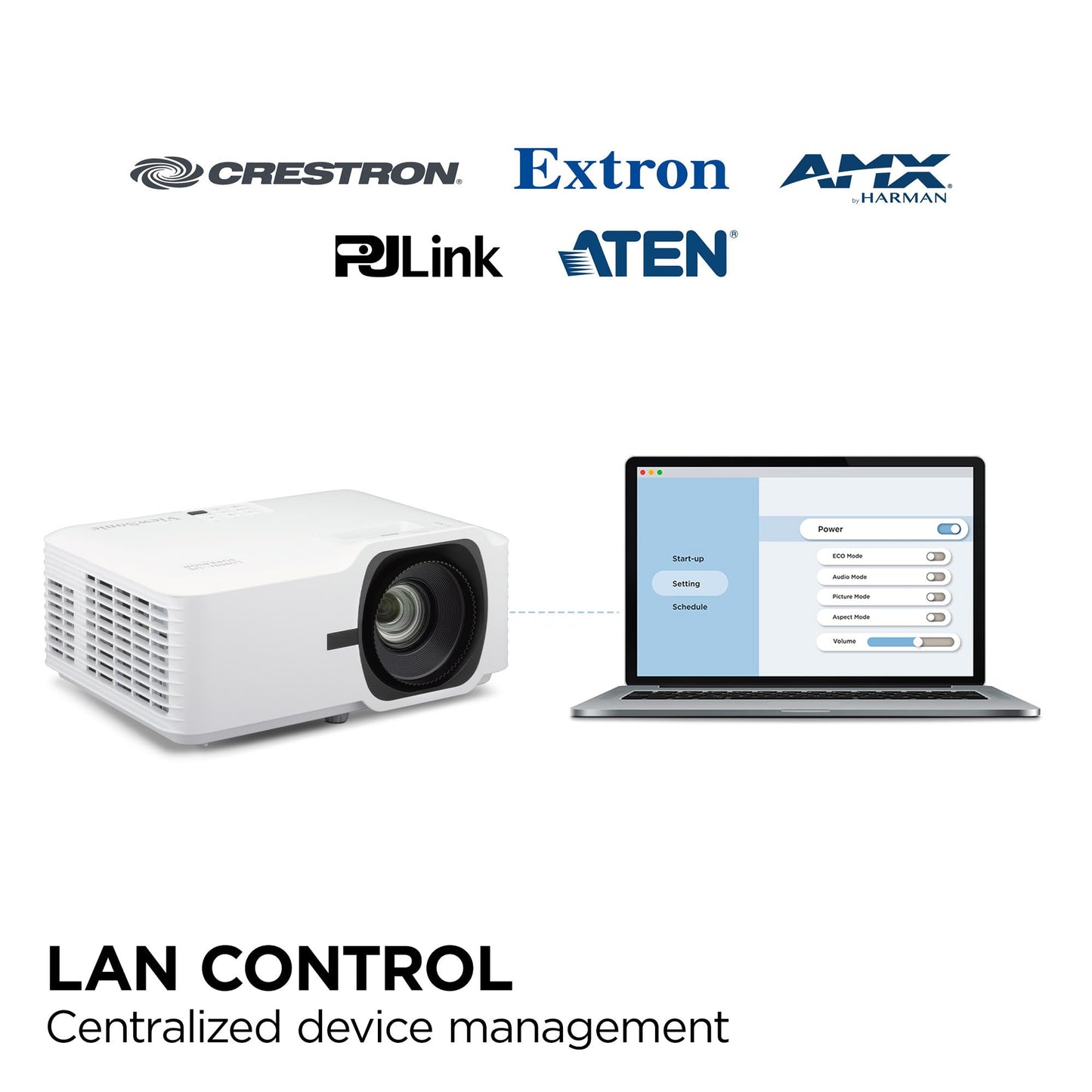 ViewSonic LS630W 4500 Lumens WXGA Laser Projector, Maintenance-Free for Smooth Office Productivity, 1.3x Optical Zoom, H/V Keystone, and 360-Degree Projection for Easy Setup, USB, and HDMI Inputs