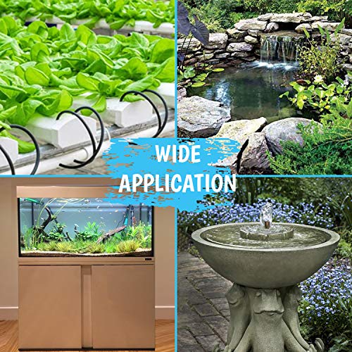400GPH Submersible Pump 25W - Ultra Quiet Fountain Water Pump, 1500L/hr, 6.56ft High Lift, 3 Nozzles - Submersible Water P...