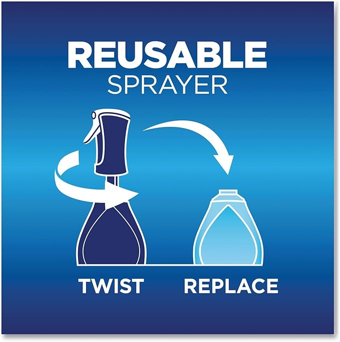 Dawn Platinum Powerwash Dish Spray and Refill, Fresh, 16 Fl Oz Spray and 16 Fl Oz Refill bundled with Heavy Duty Scotch Brite Sponge